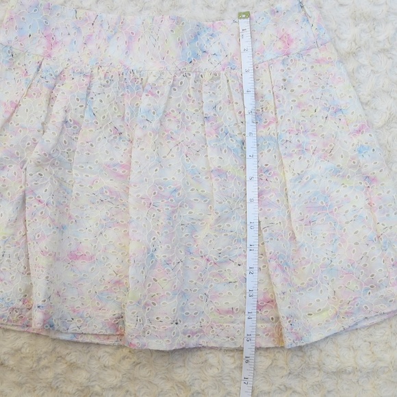Theory Luvetta Rainbow size 2 Silk eyelet Skirt - Picture 6 of 7